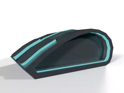 Sci-Fi Computer Mouse Low-poly 3D model