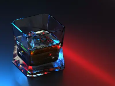 Sci-fi Whiskey Glass Free low-poly 3D model