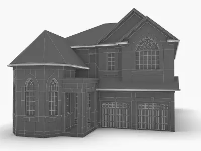 Cottage House 07  Low-poly 3D model