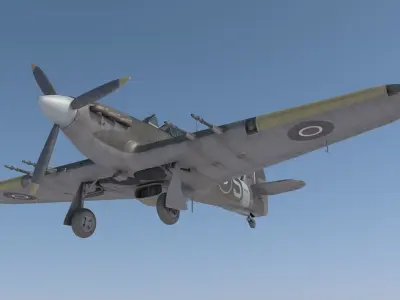 Hawker Hurricane MkIIC 3D model
