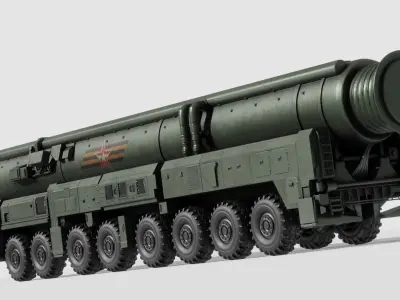 RS-24 Yars Topol-M Blender EEVEE-PBR 3D model