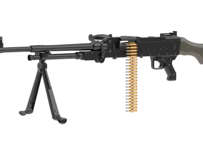 FN MAG Machine Gun 3D model