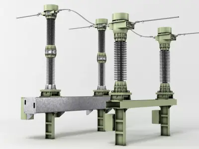 Power Transformer Poles 3D model