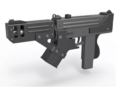 Submachine gun modified MAC-10 from the movie Blade 2 2002 3D model