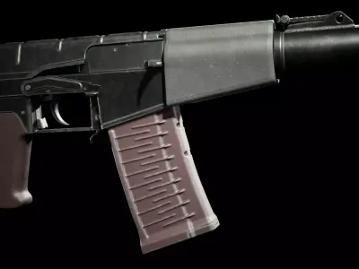 PBR - ASVAL Assault Rifle - Game-Ready 3D Asset Low-poly 3D model