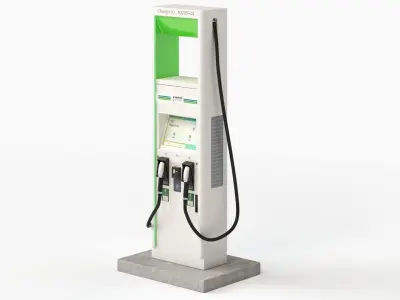 Electric Vehicle Charging Station Electrify America Part 2 3D model