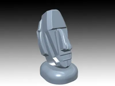 Aquarium Ornaments Second moai Free 3D print model