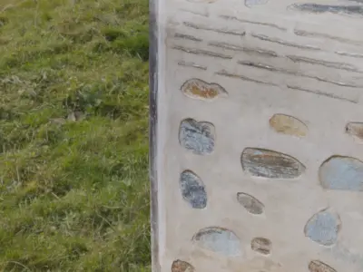 Traditional Korean Wall with the Window 3D model