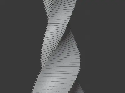 Skyscraper twisted 3D model
