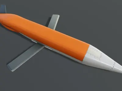 Low-poly 3D model of ADM-160 MALD Low-poly 3D model
