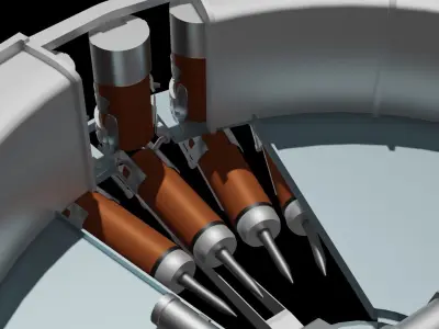 T-64 T-80 MZ Simplified Carousel Autoloader 3D model