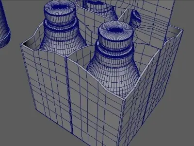 Beverage Branding Package No4 4Pack Low-poly 3D model