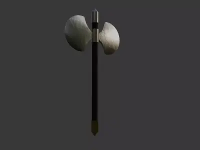 Stylized Medieval Battle Axe - Game Ready Low-poly 3D model