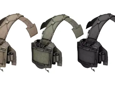 AGILITE REAR POUCH AND BRIDGE Low-poly 3D model