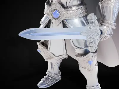 Stylized Sword - Ceremonial Royal Crowned - Game Ready 3D model