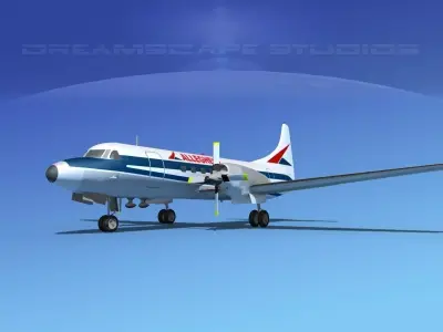 Convair CV-580 Allegheny 3D model