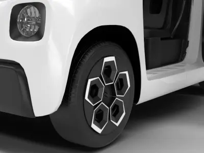 Citroen Ami 2020 Police HQ interior 3D model