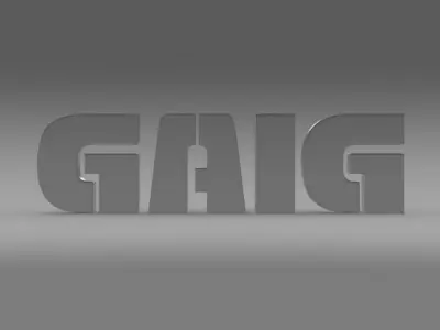 GAIG logo 3D model