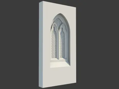 Medieval Gothic Window 06 3D model