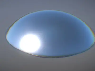 Classical flying saucer UFO Low-poly 3D model