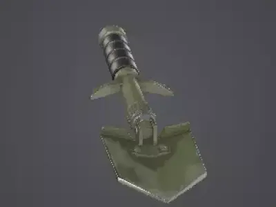 Low Poly Military Entrenching Tool Low-poly 3D model