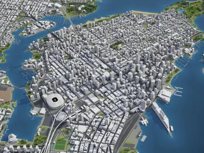Vancouver Low-poly 3D model