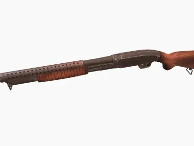 Winchester 1912 Low-poly 3D model