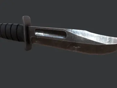 Kabar Combat Knife Low-poly 3D model