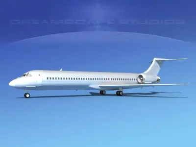 McDonnell Douglas MD-87 Bare Metal 3D model