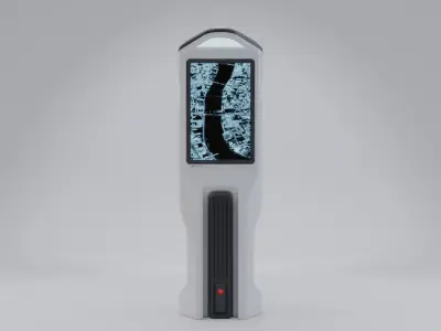 Public Multi Information Display Concept Low-poly 3D model
