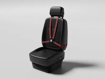 Aircraft pilot seat 3D model