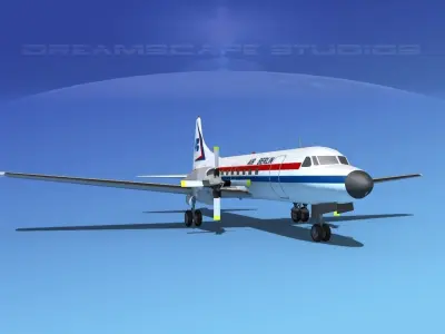 Convair CV-580 Air Berlin 3D model