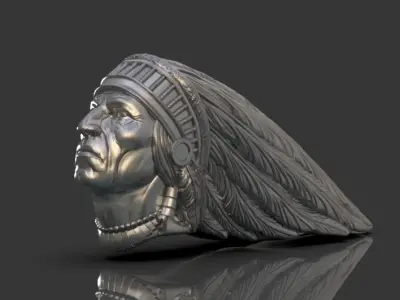 Indian 3D model head 3D print model
