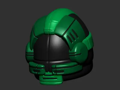 helmet high poly sculpt 3d printable  3D model 182