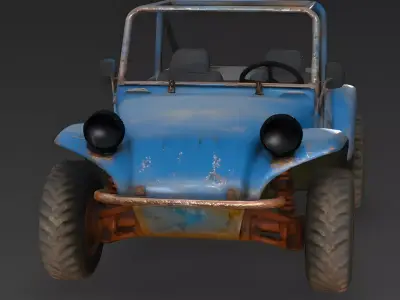 Desert-Scrapper Dune Buggy 3D Model Low-poly 3D model