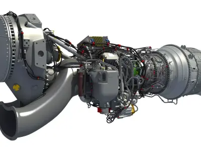 Europrop TP400-D6 Turboprop Engine 3D model