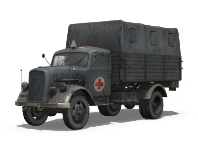 Opel Blitz - Ambulance - SanAbt30 3D model