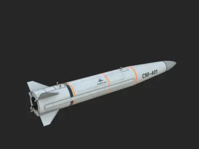 CM401 CM-401 Anti-ship Missile Weapon System Ballistic Missile Low-poly 3D model