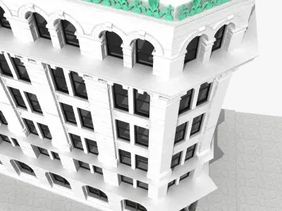 New York corner building 3D model