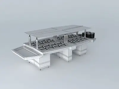 Kit 002 Mesa Self Service por Alex Marques Free 3D model