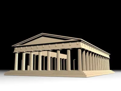 Greek Roman Temple 3D model