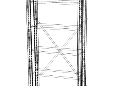 Steel shelf  rack system Free 3D model