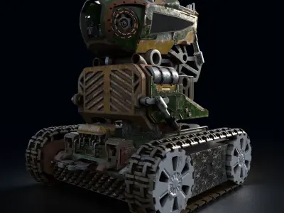 Military Cannon Robot GF32 3D model