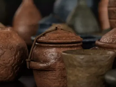 Clay Pottery Free low-poly 3D model