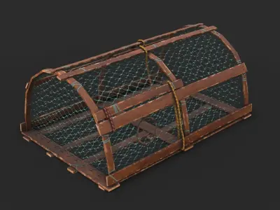 Crab Trap 02 Low-poly 3D model
