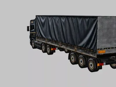 Cargo Semi Truck 3D Model 011 Low-poly 3D model