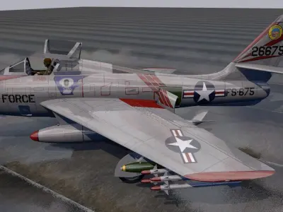 Republic F-84F Thunderstreak 3D model