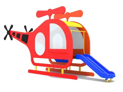Helicopter Playground Low-poly 3D model