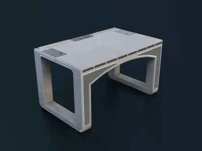 Sci-Fi Table Low-poly 3D model purchase