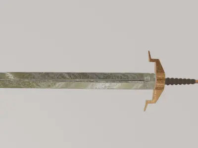 Sword gold Free 3D model